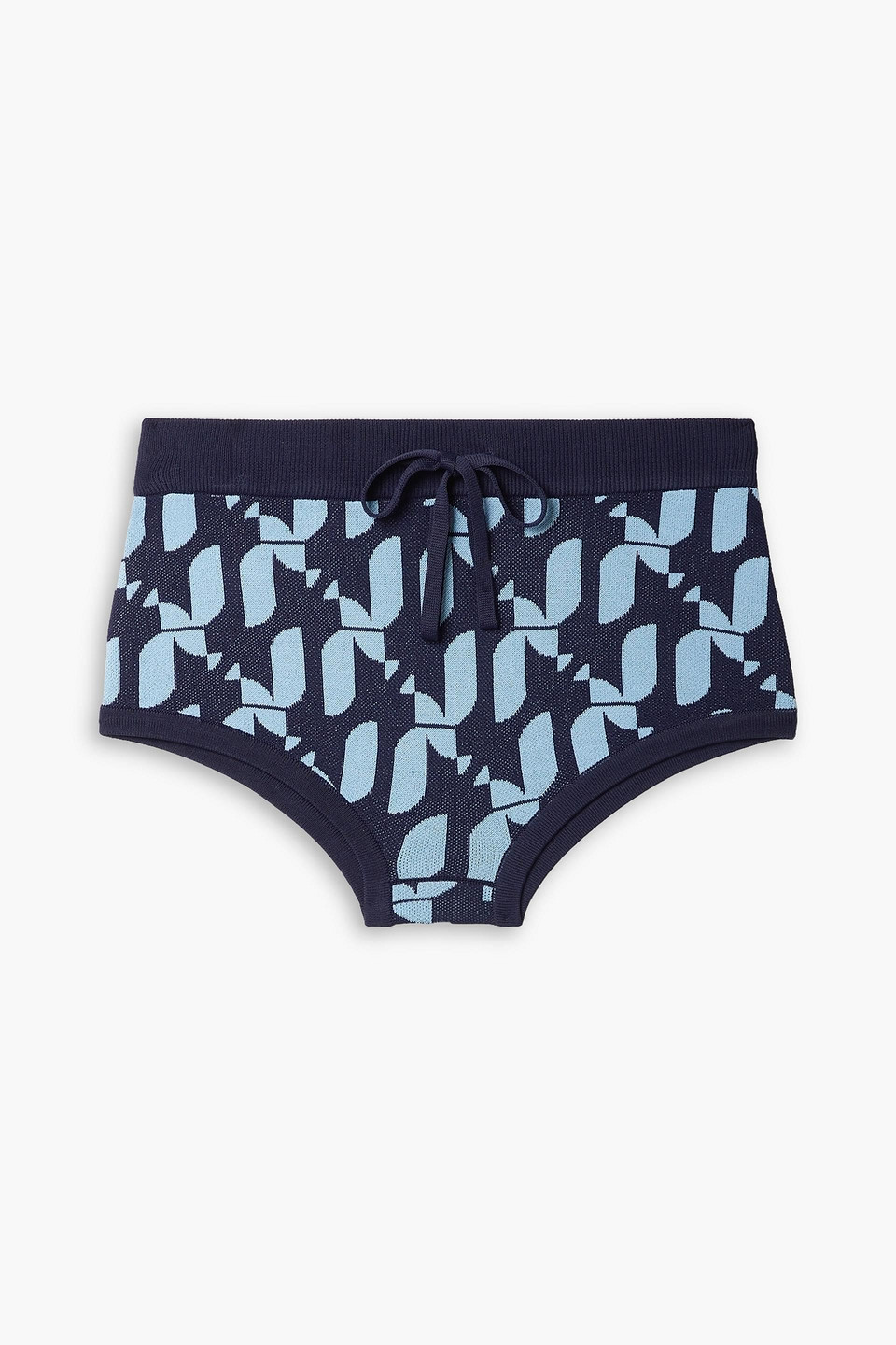 dodo bar or - jacquard-knit high-rise briefs - blue - it 42