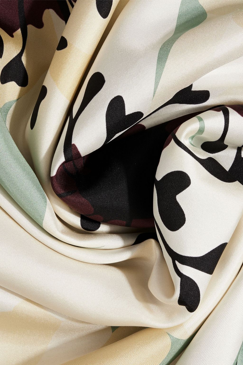 VALENTINO GARAVANI Floral-print silk-twill scarf