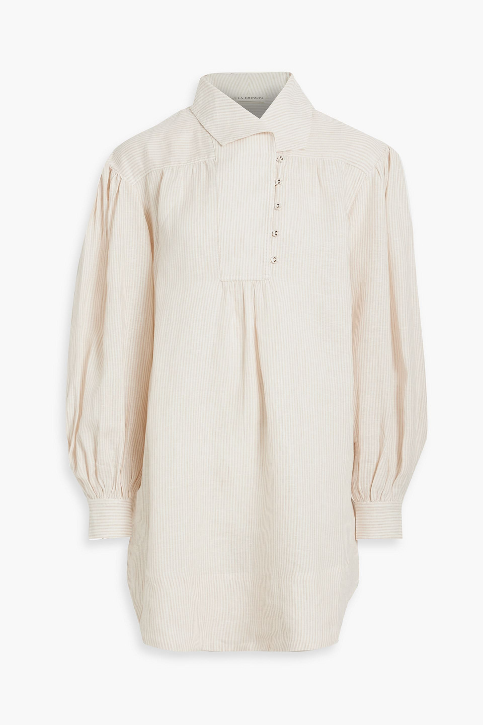 ulla johnson beige dress Lucian Waist Tie Long Dress - Sand