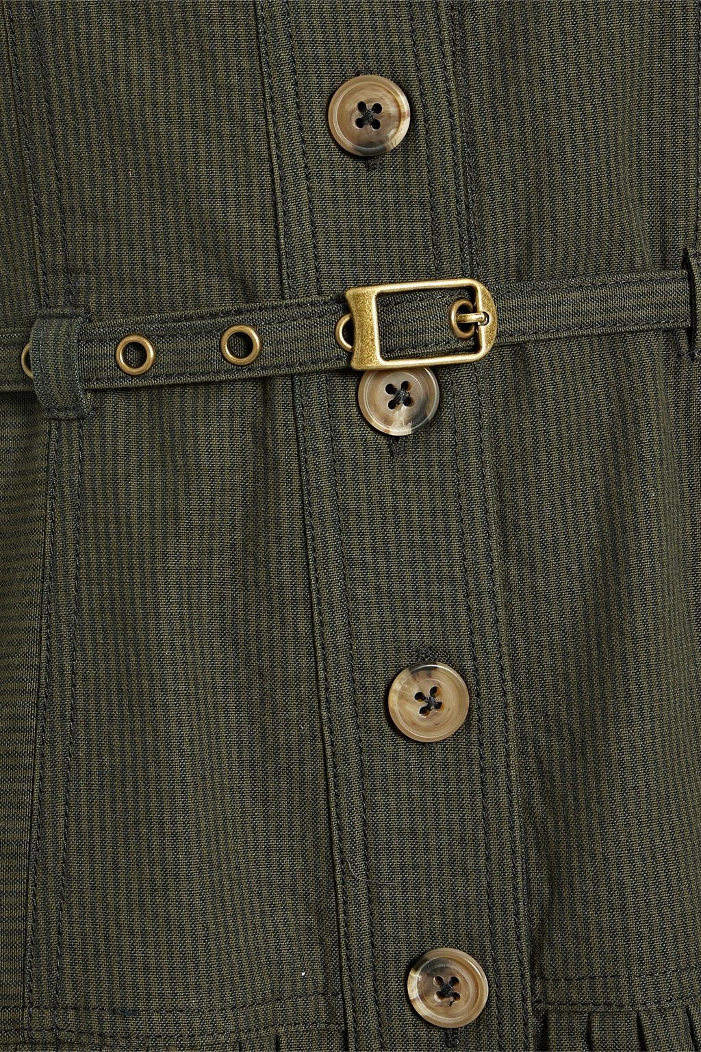 ULLA JOHNSON Cleo Kleid aus Baumwolle mit Streifen und Falten