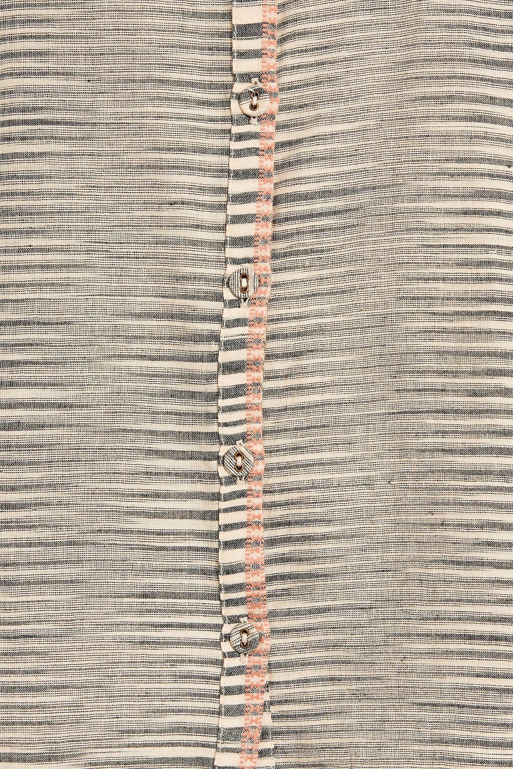 ULLA JOHNSON Finley gathered striped cotton-voile top