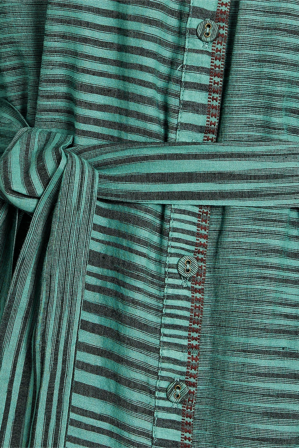 Ulla Johnson Fiora Striped Cotton-voile Midi Dress In Teal