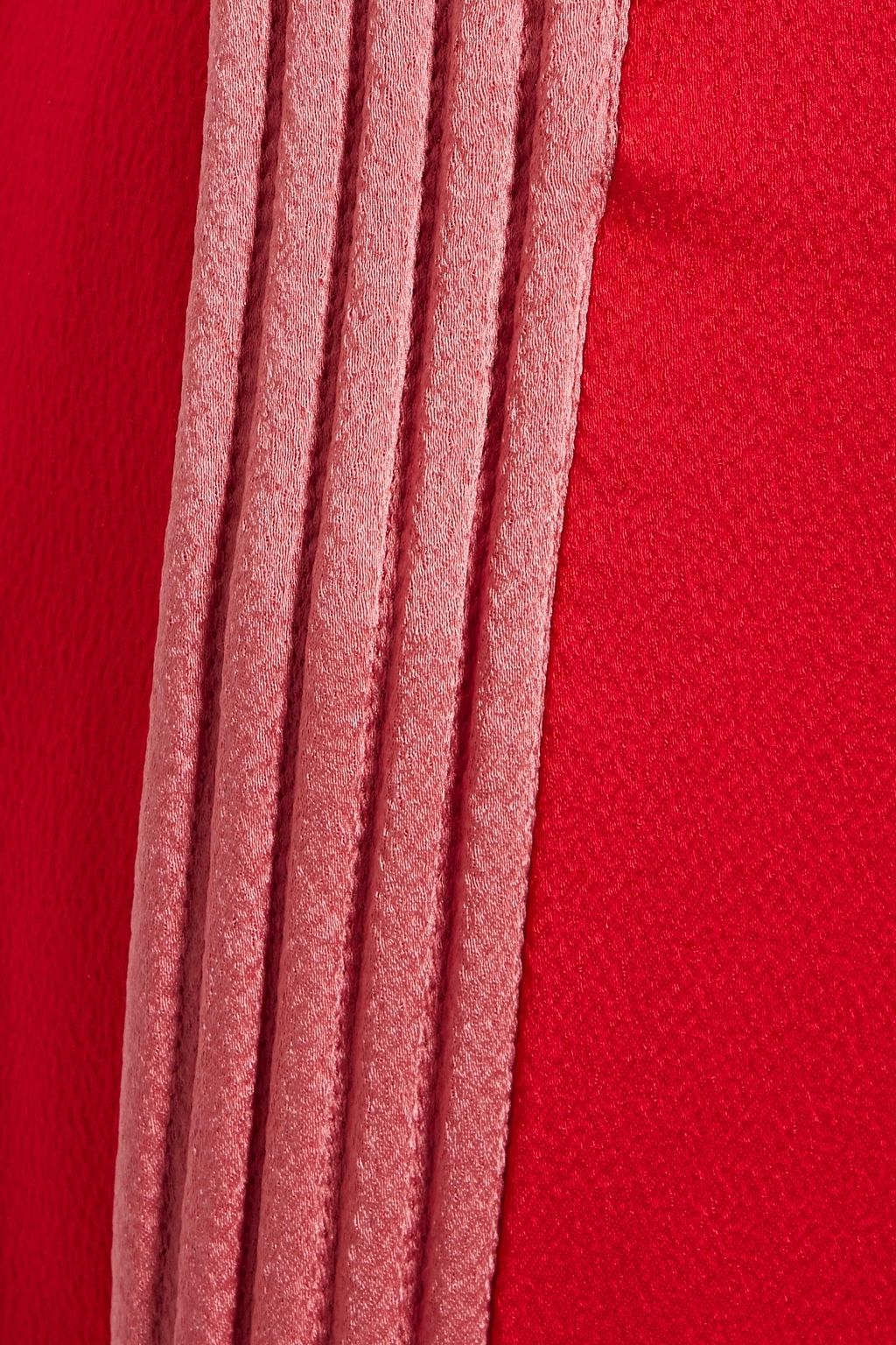 VALENTINO GARAVANI Cutout striped hammered-satin wide-leg pants