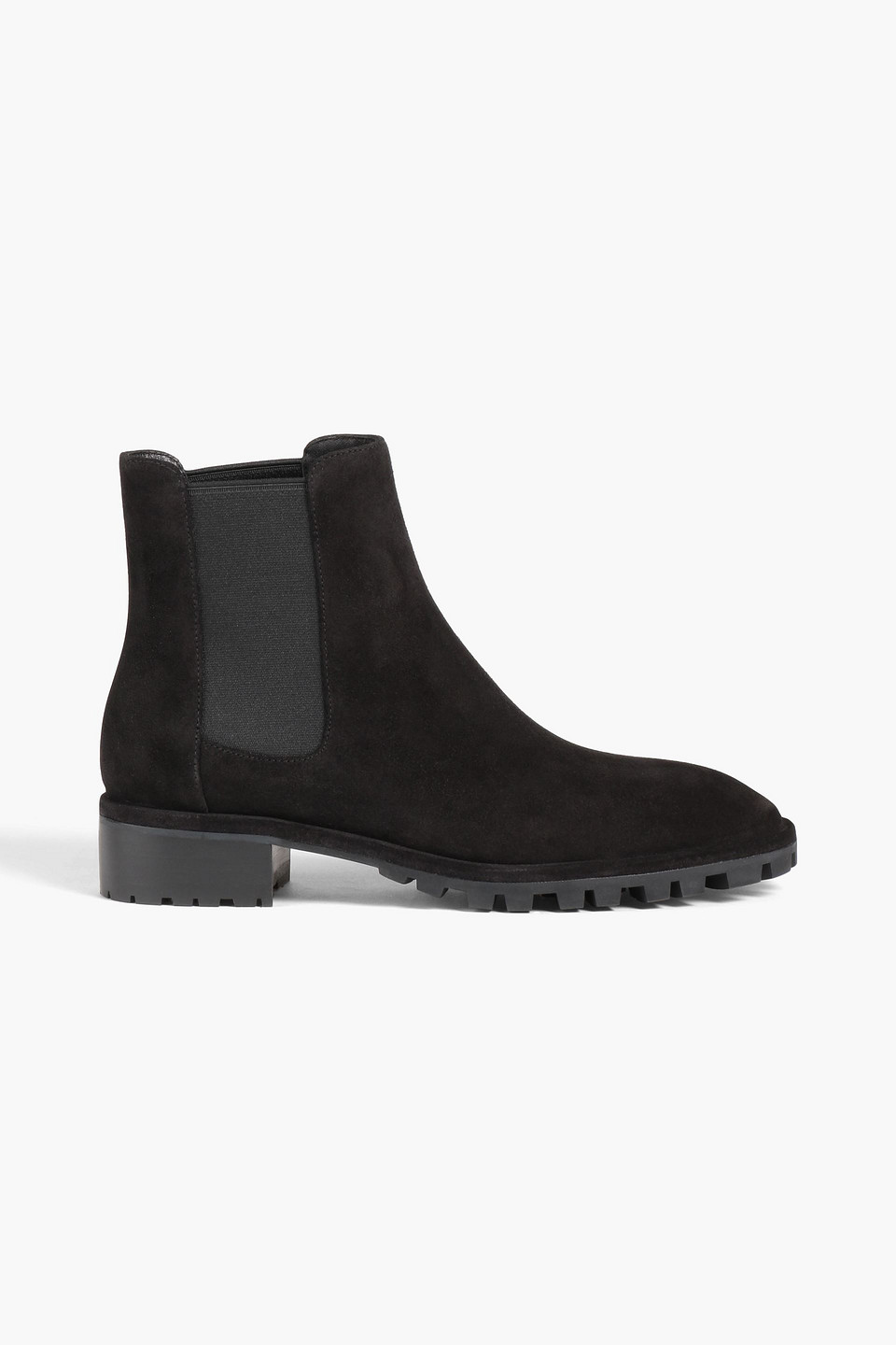 Stuart Weitzman Laine Suede Chelsea Boots In Black