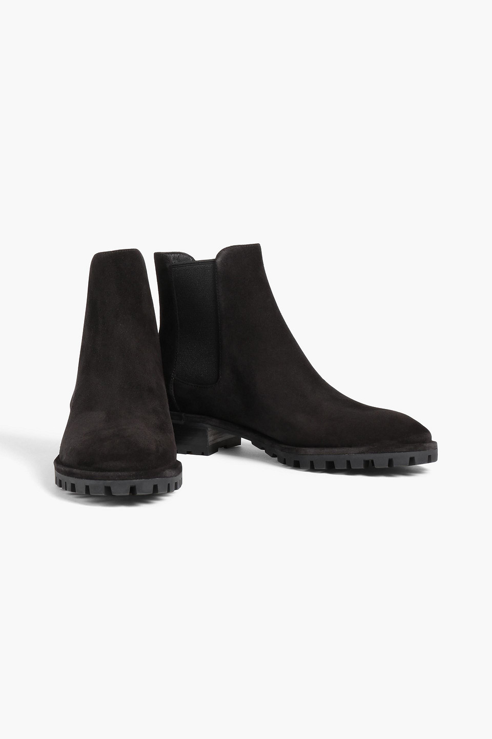 Stuart Weitzman Laine Suede Chelsea Boots In Black