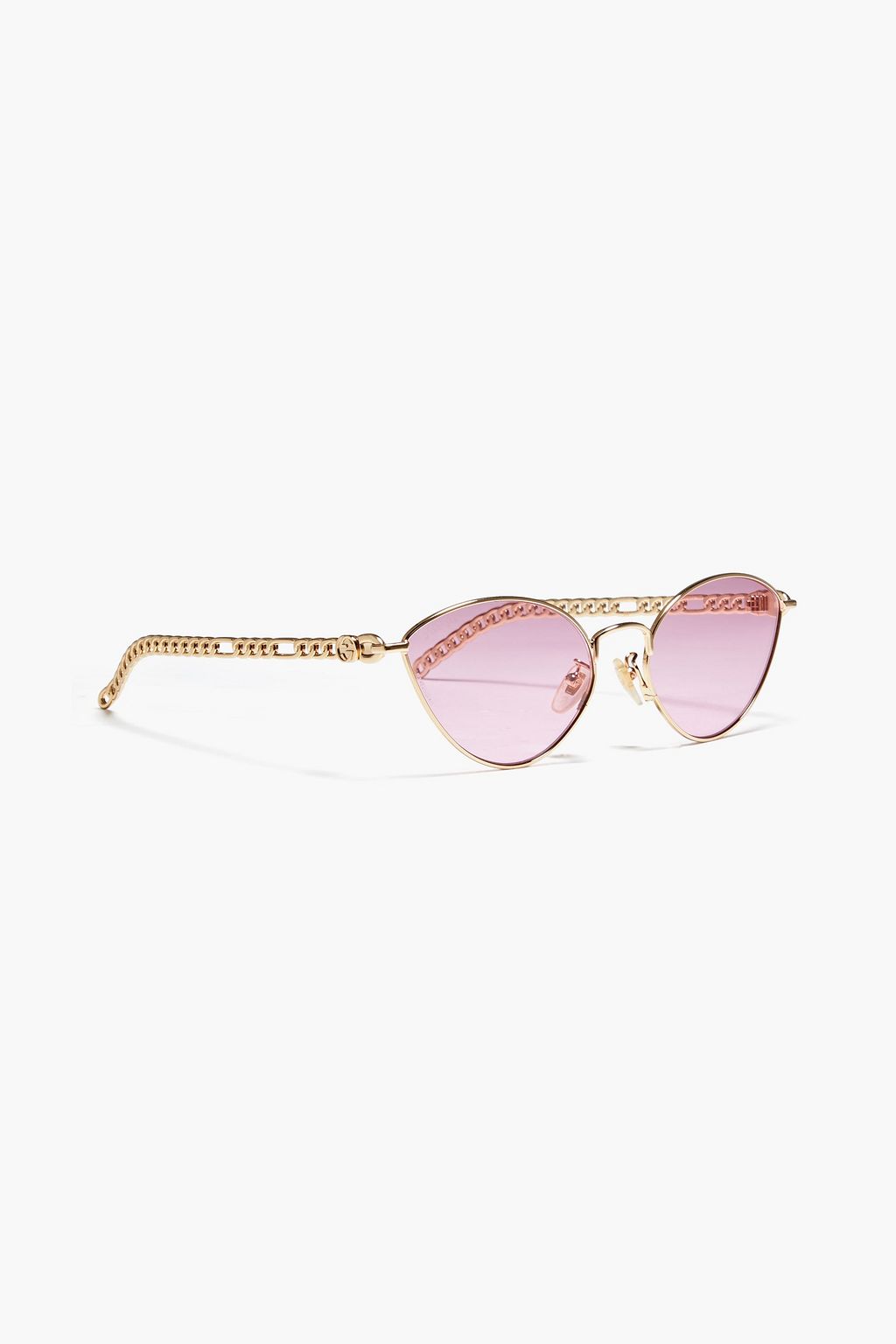 GUCCI D 프레임 골드 톤 선글라스