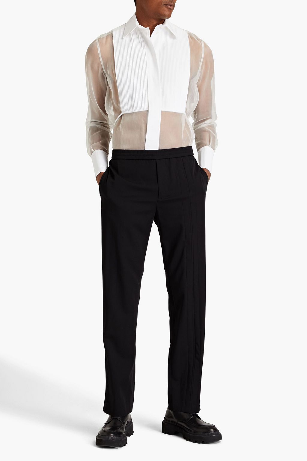 VALENTINO GARAVANI Tapered wool-twill pants