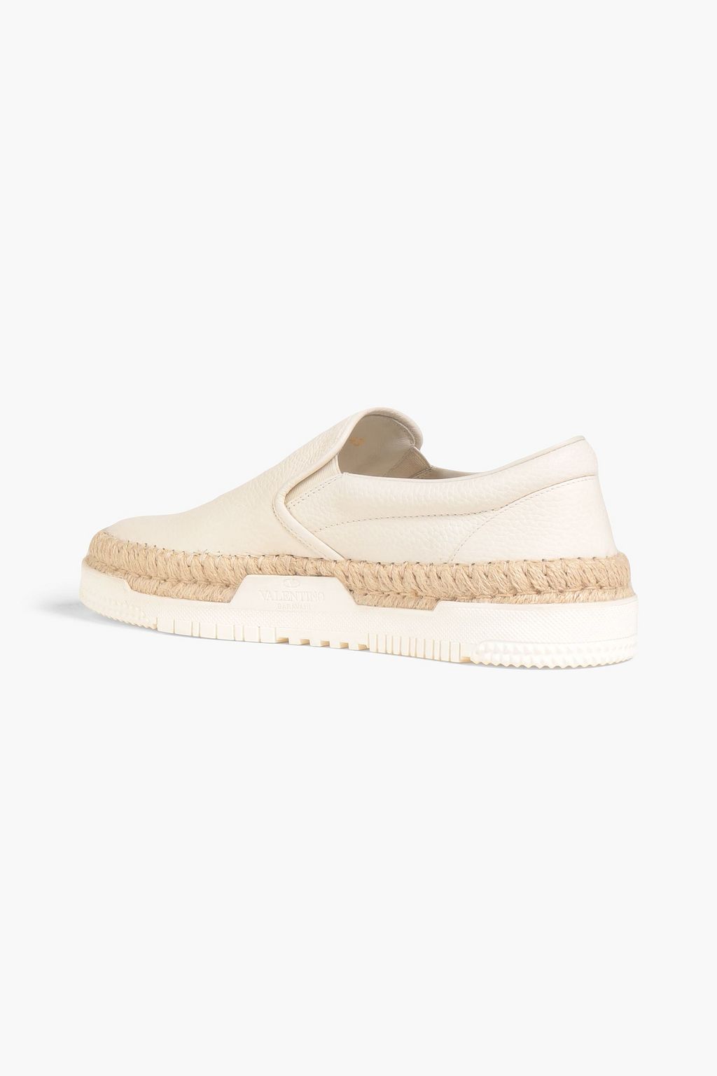 VALENTINO GARAVANI Pebbled-leather espadrilles