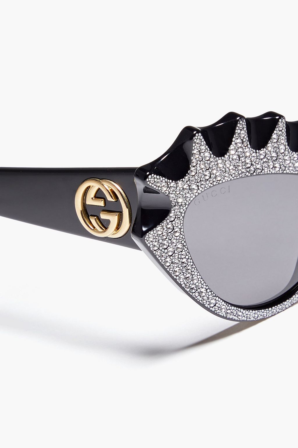 GUCCI Cat-eye crystal-embellished acetate sunglasses