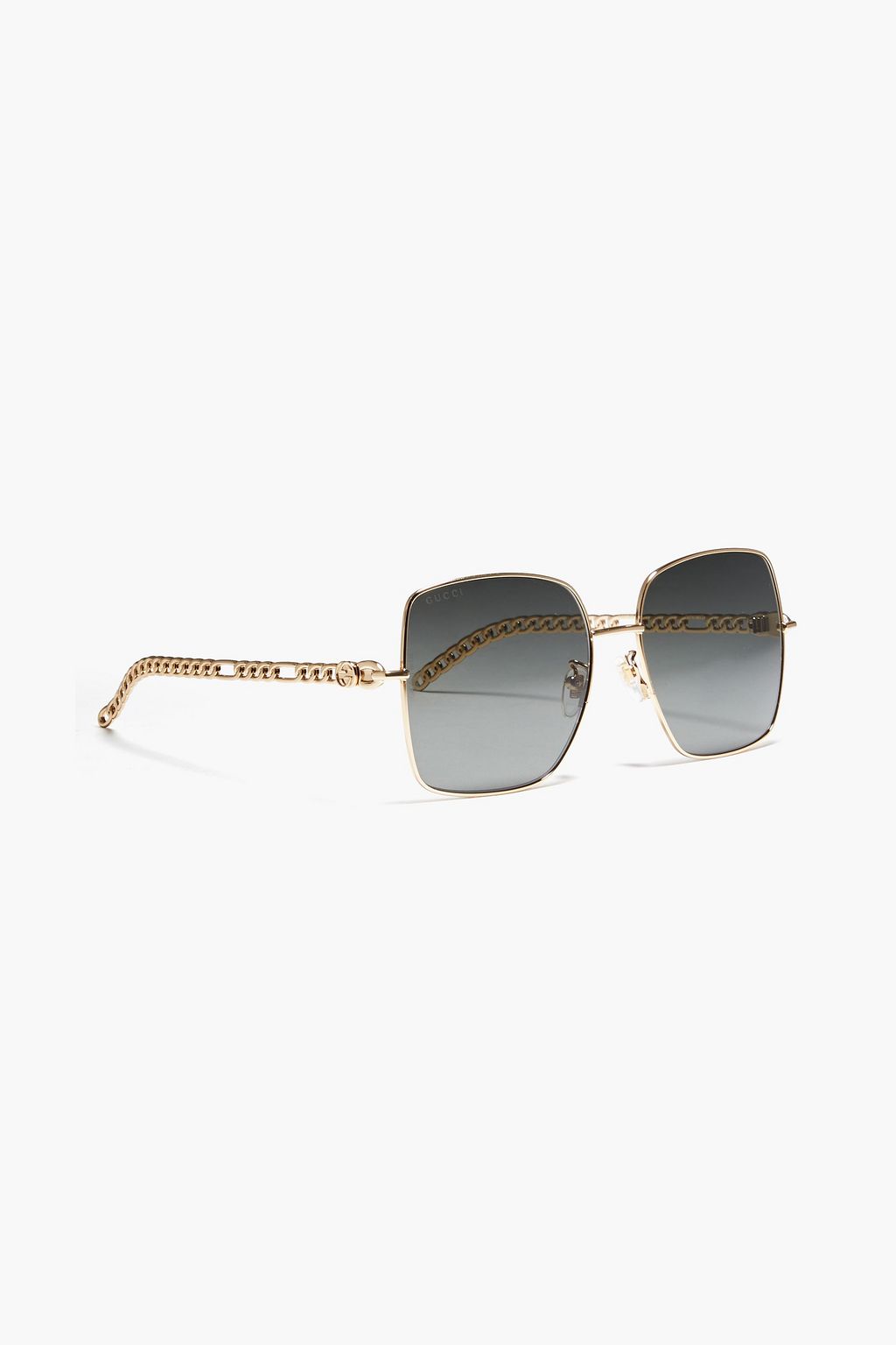 GUCCI Square-frame gold-tone sunglasses