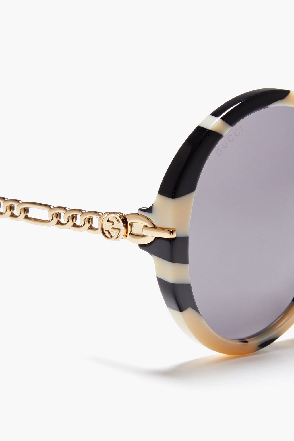 GUCCI Roundframe zebraprint acetate sunglasses THE