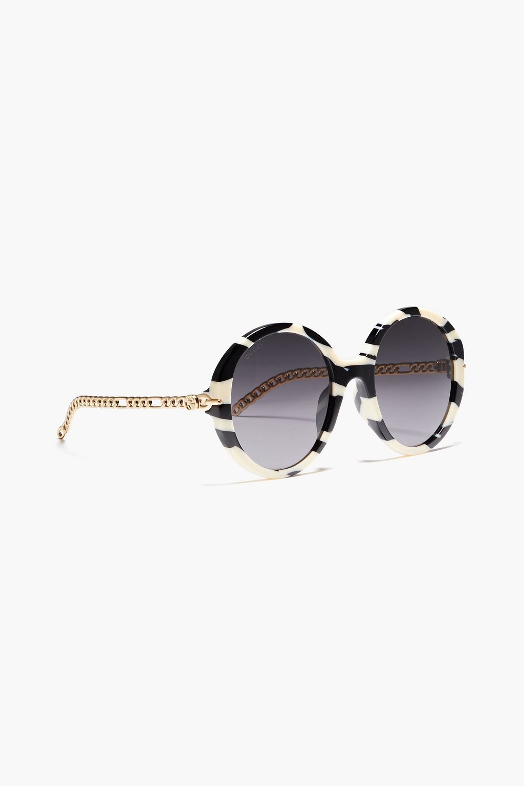 GUCCI Roundframe zebraprint acetate sunglasses THE