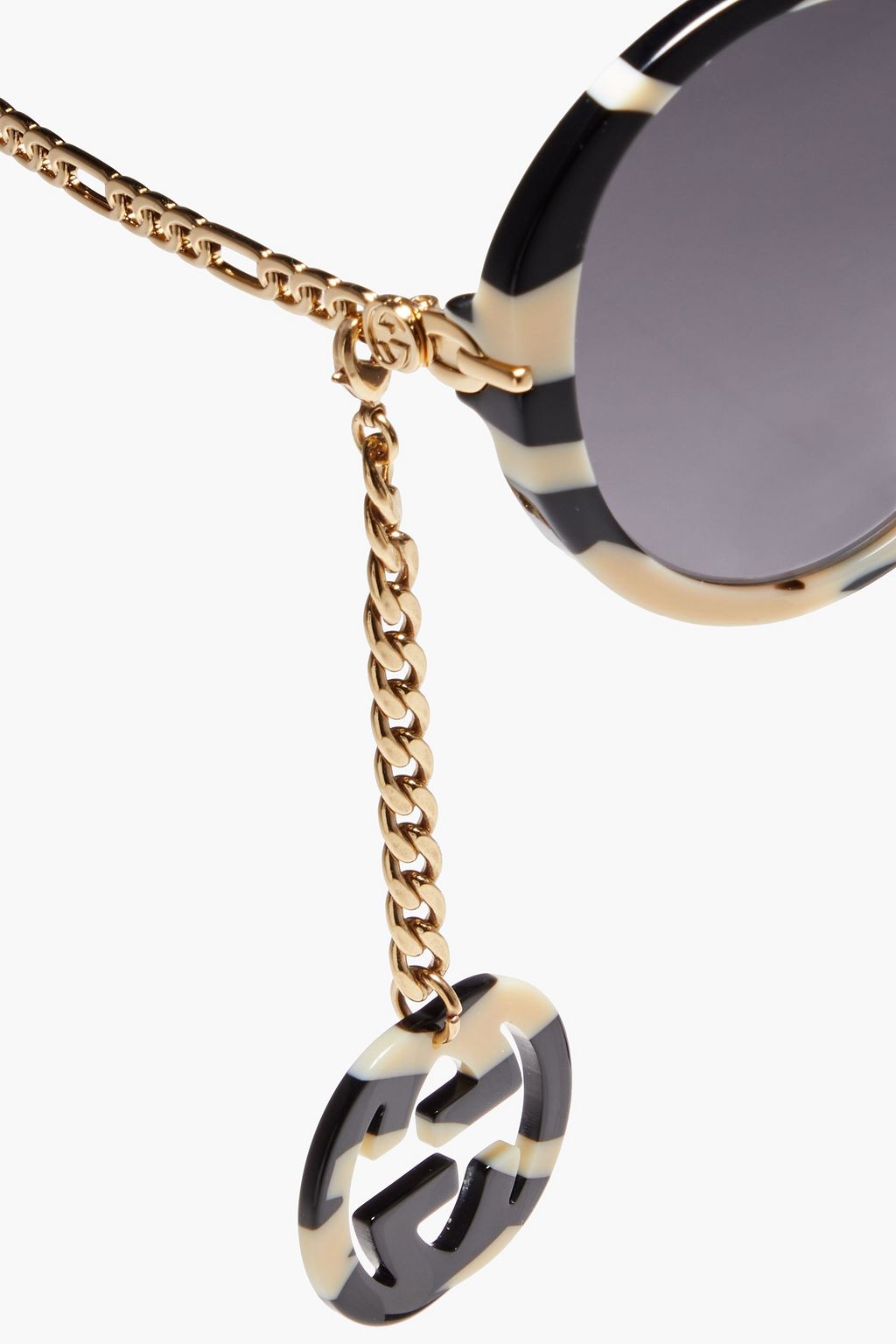 GUCCI Roundframe zebraprint acetate sunglasses THE