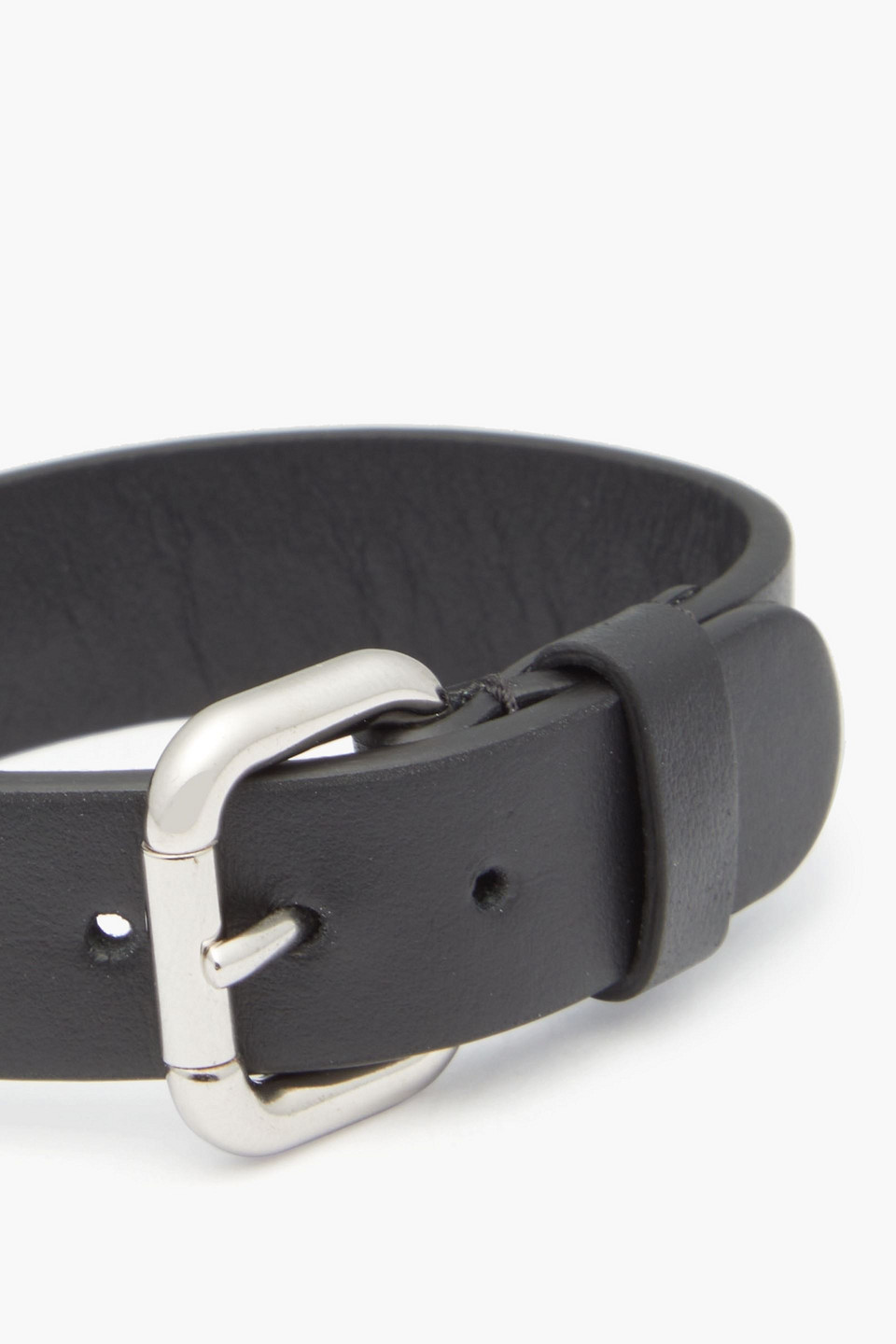 Redv Silberfarbenes Armband Aus Leder Mit Nieten In Black