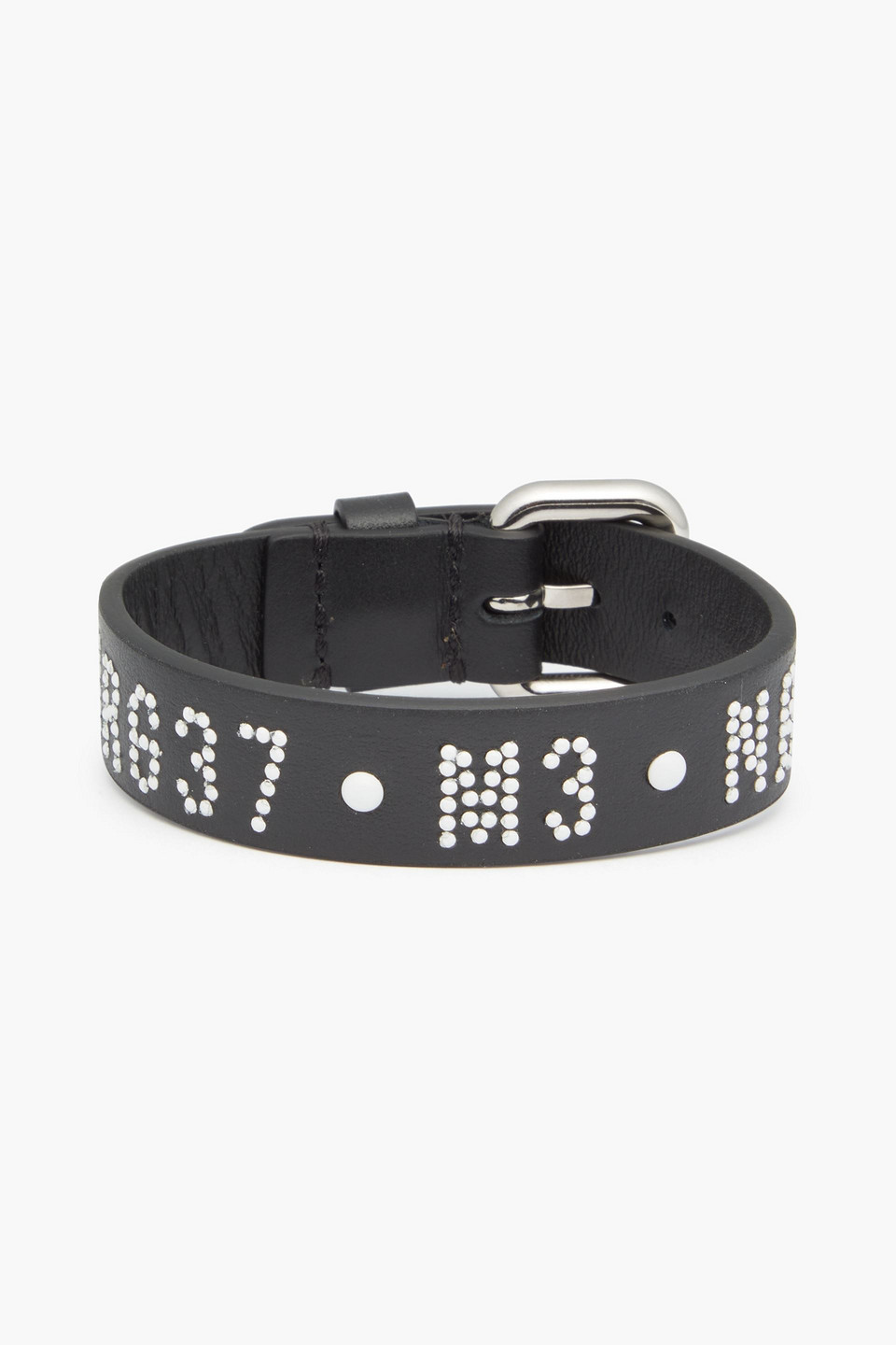 Redv Silberfarbenes Armband Aus Leder Mit Nieten
