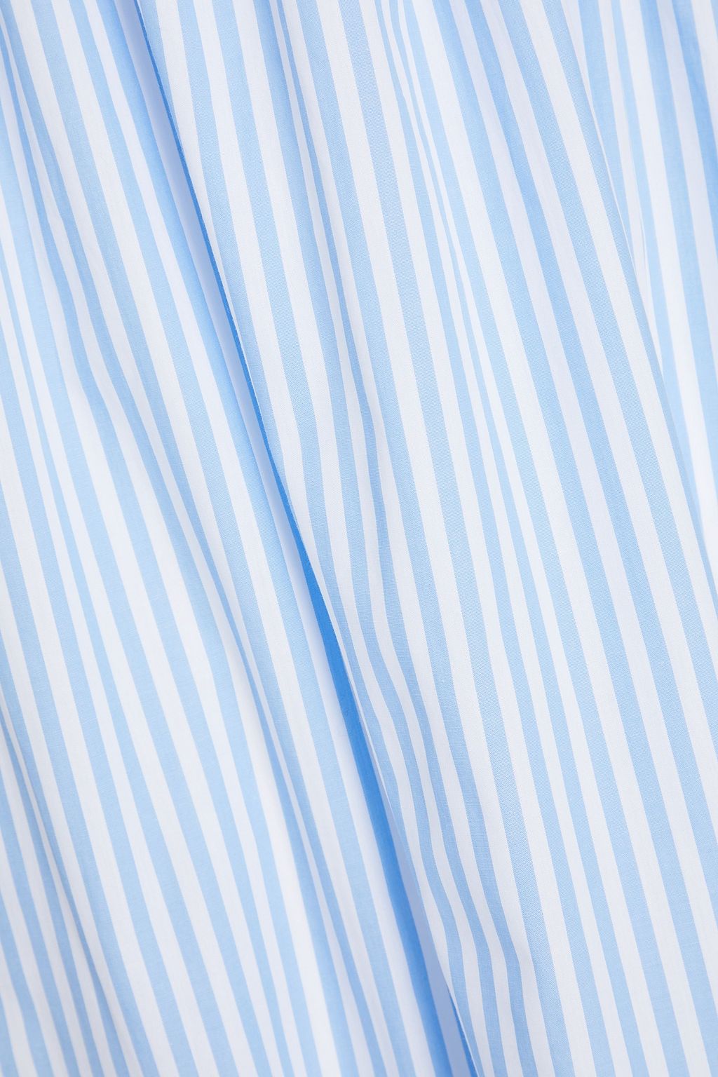 CHINTI & PARKER Shirred striped Lyocell-blend poplin midi dress