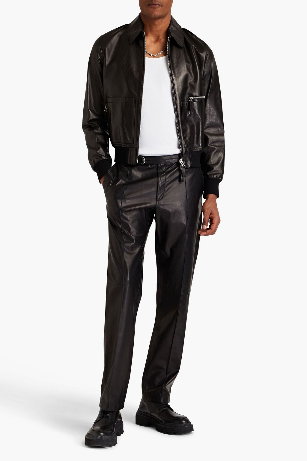 VALENTINO GARAVANI Leather bomber jacket
