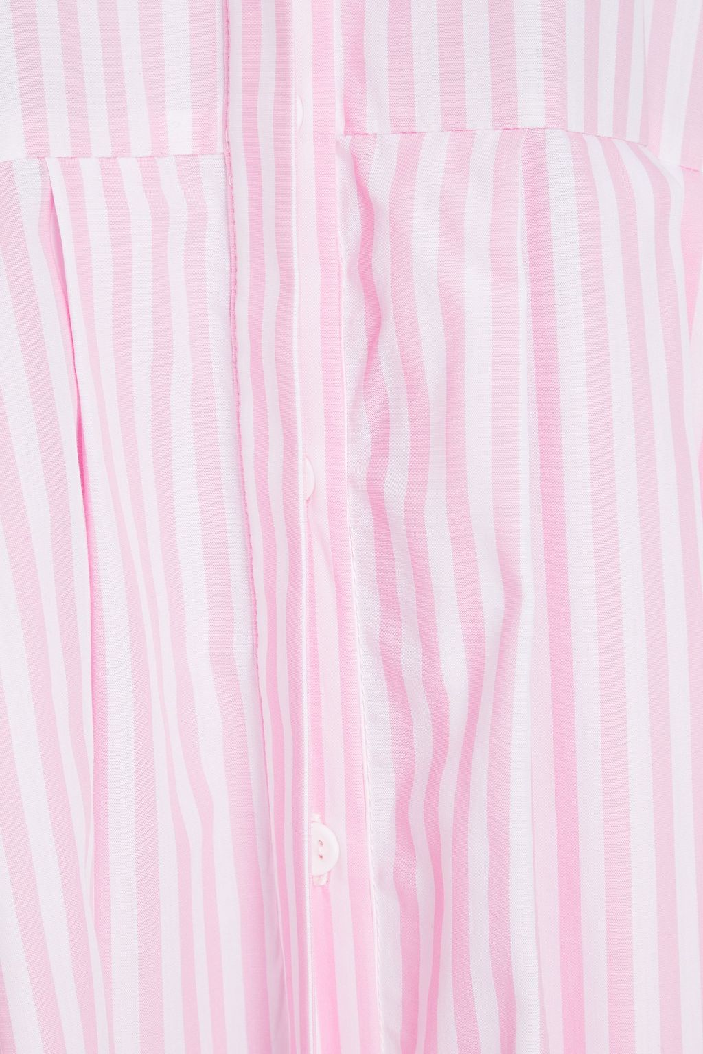 CHINTI & PARKER Pleated striped cotton-poplin midi dress
