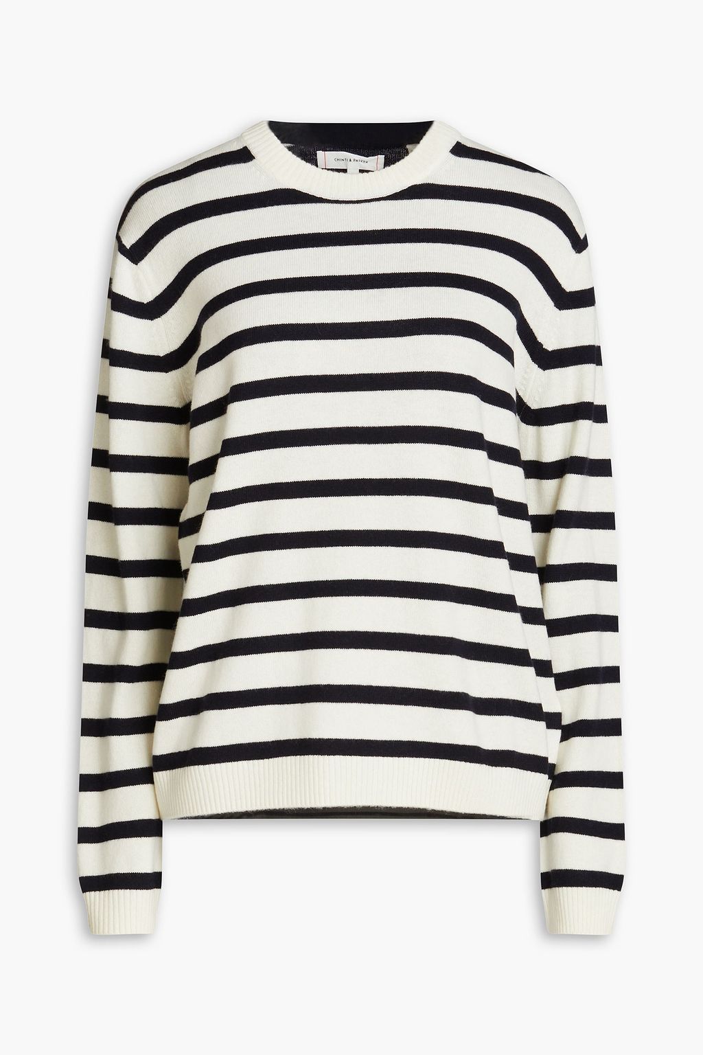 CHINTI PARKER Striped wool and cashmere blend sweater THE OUTNET