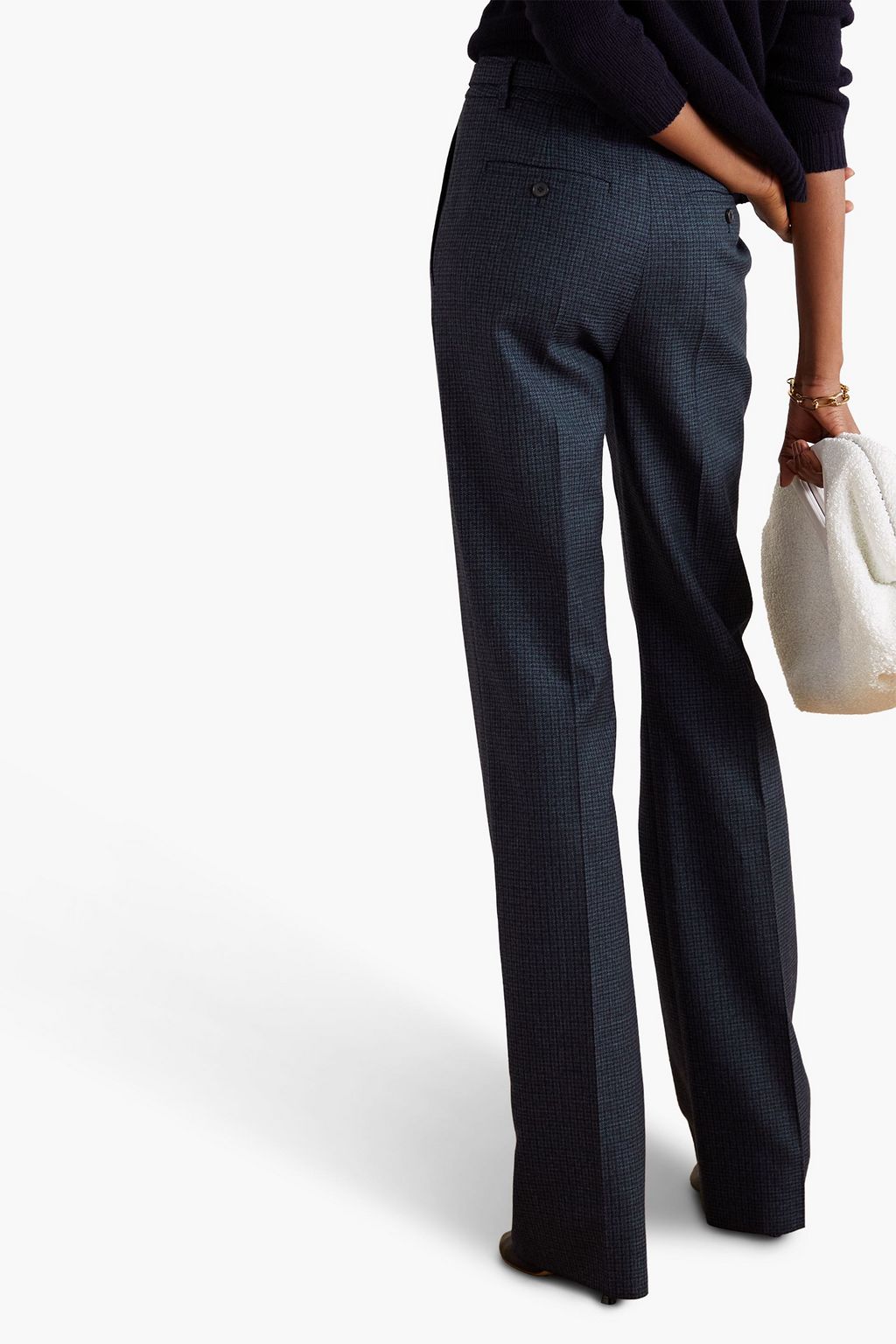 VALENTINO GARAVANI Checked wool bootcut pants