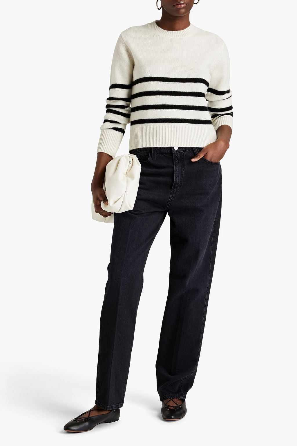 FRAME Striped cashmere sweater