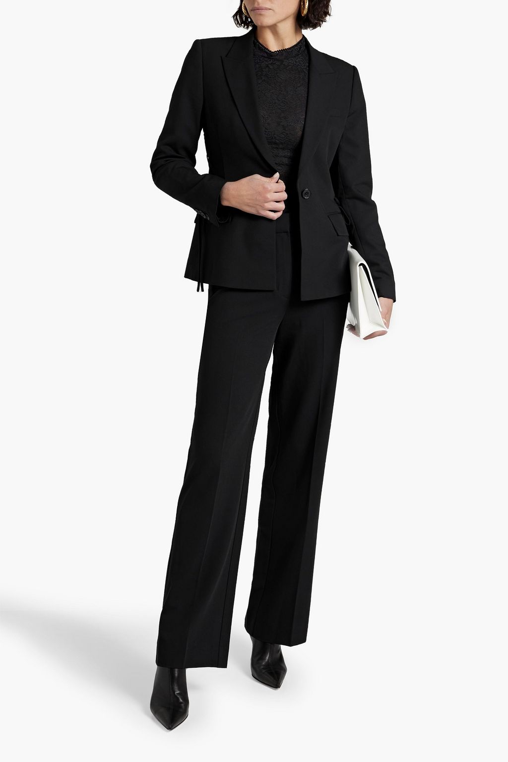 DEREK LAM 10 CROSBY Rhonda lace-up twill blazer