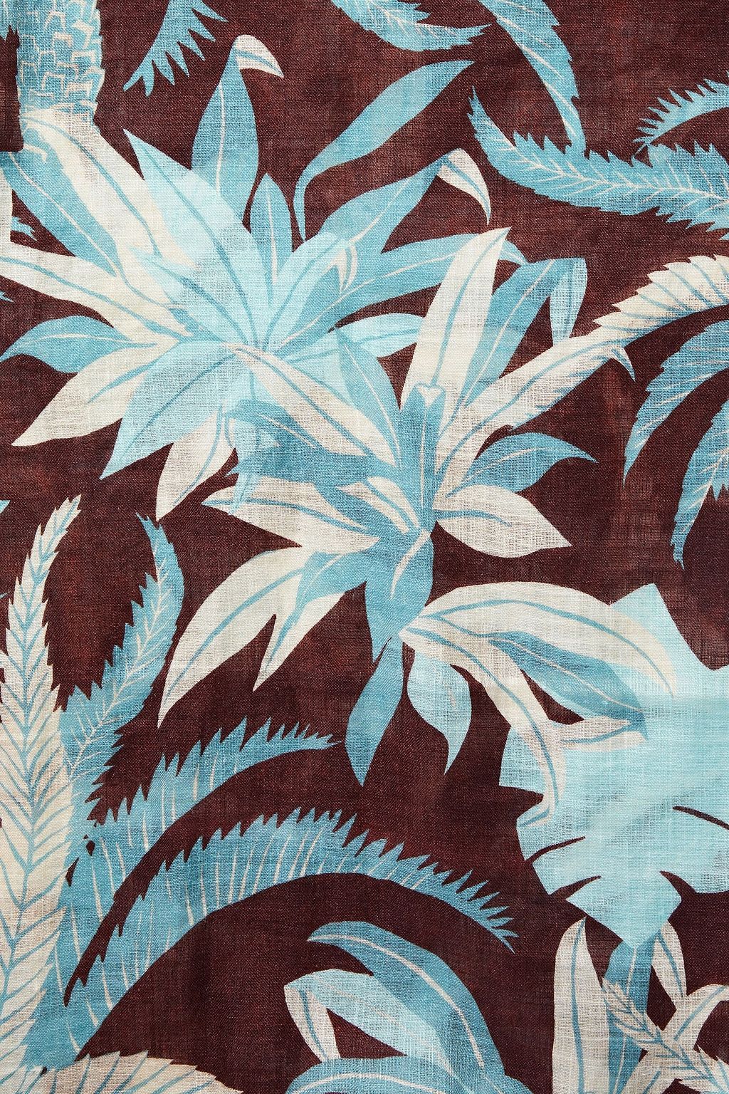 VALENTINO GARAVANI Printed linen and silk-blend scarf