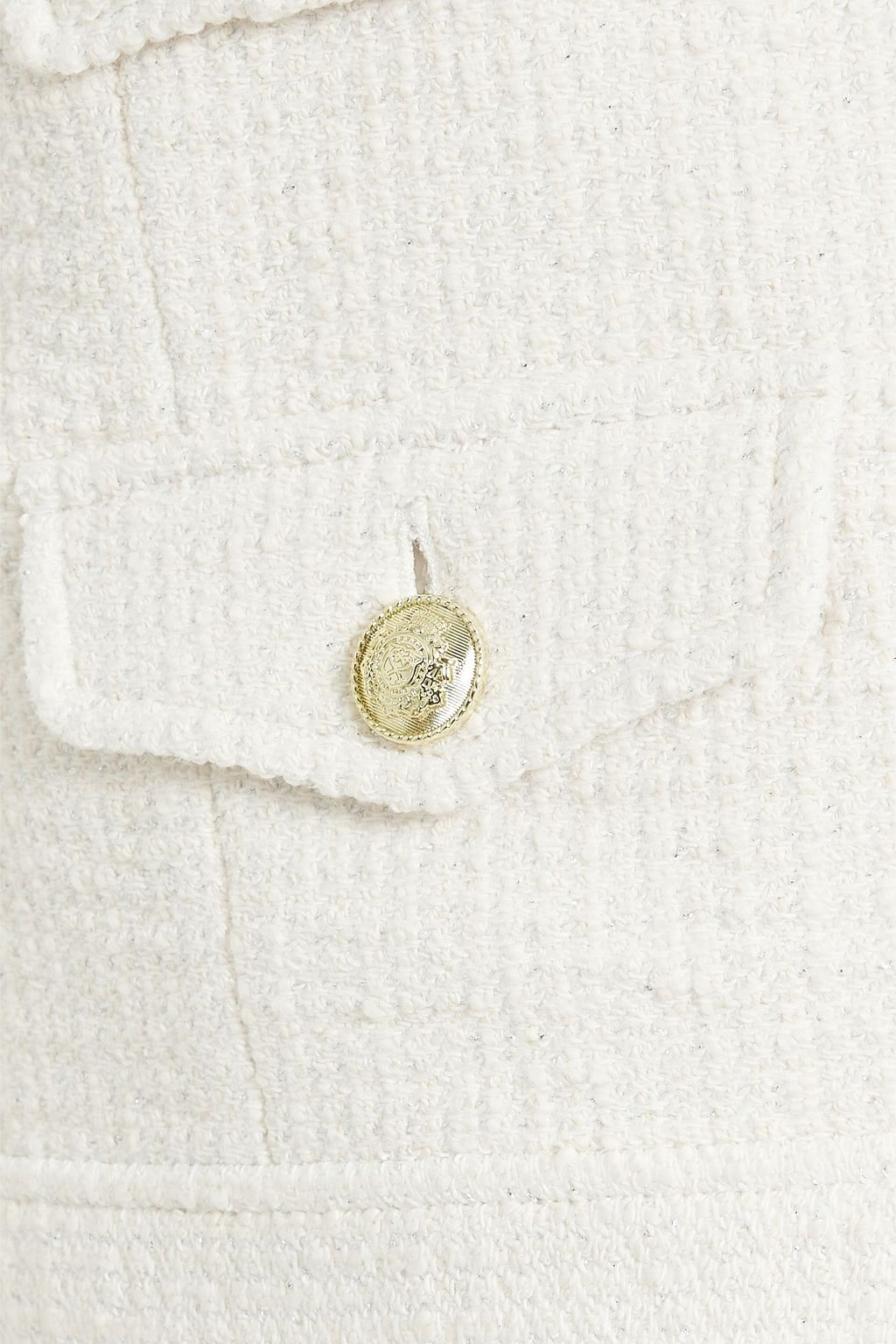 DEREK LAM 10 CROSBY Arleth cropped metallic cotton-blend tweed jacket