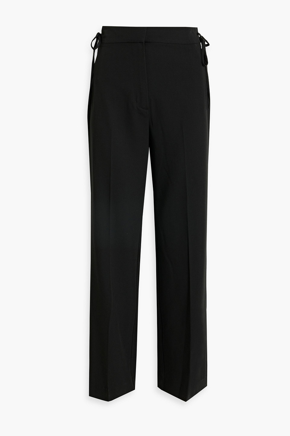 Raya lace-up twill wide-leg pants