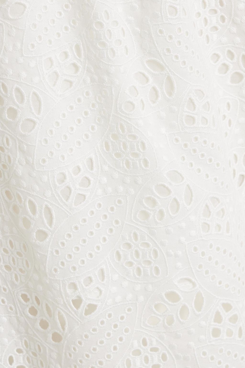 VALENTINO GARAVANI Broderie anglaise cotton-blend wide-leg pants