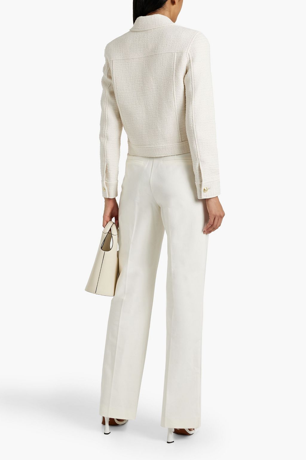 DEREK LAM 10 CROSBY 코튼 혼방 트윌 스트레이트 레그 팬츠