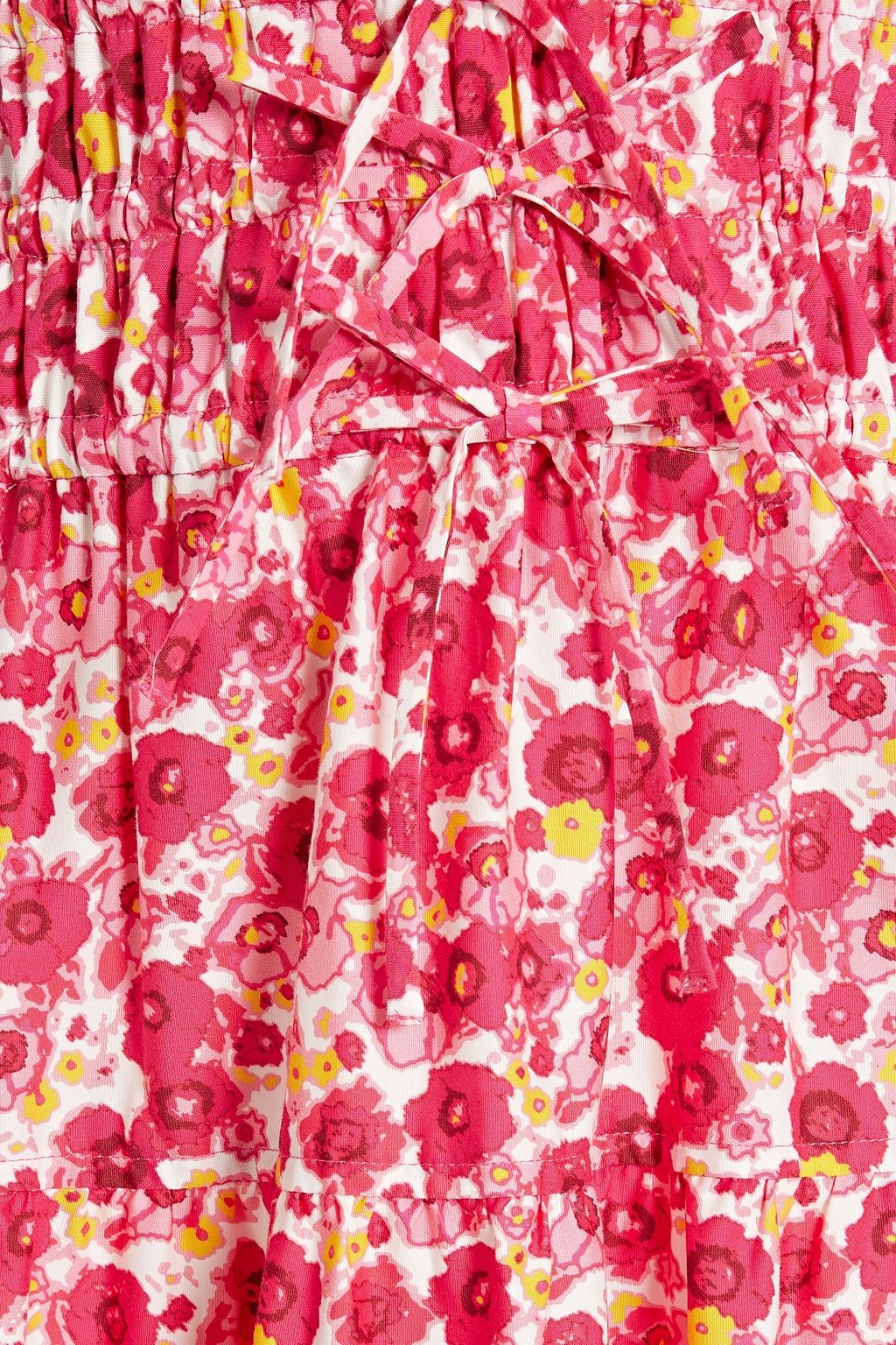 DEREK LAM 10 CROSBY Tiered floral-print cotton-blend poplin midi dress
