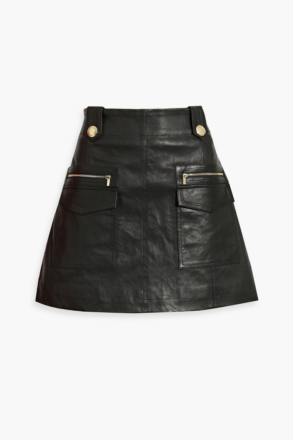 DEREK LAM 10 CROSBY Trix leather mini skirt | THE OUTNET