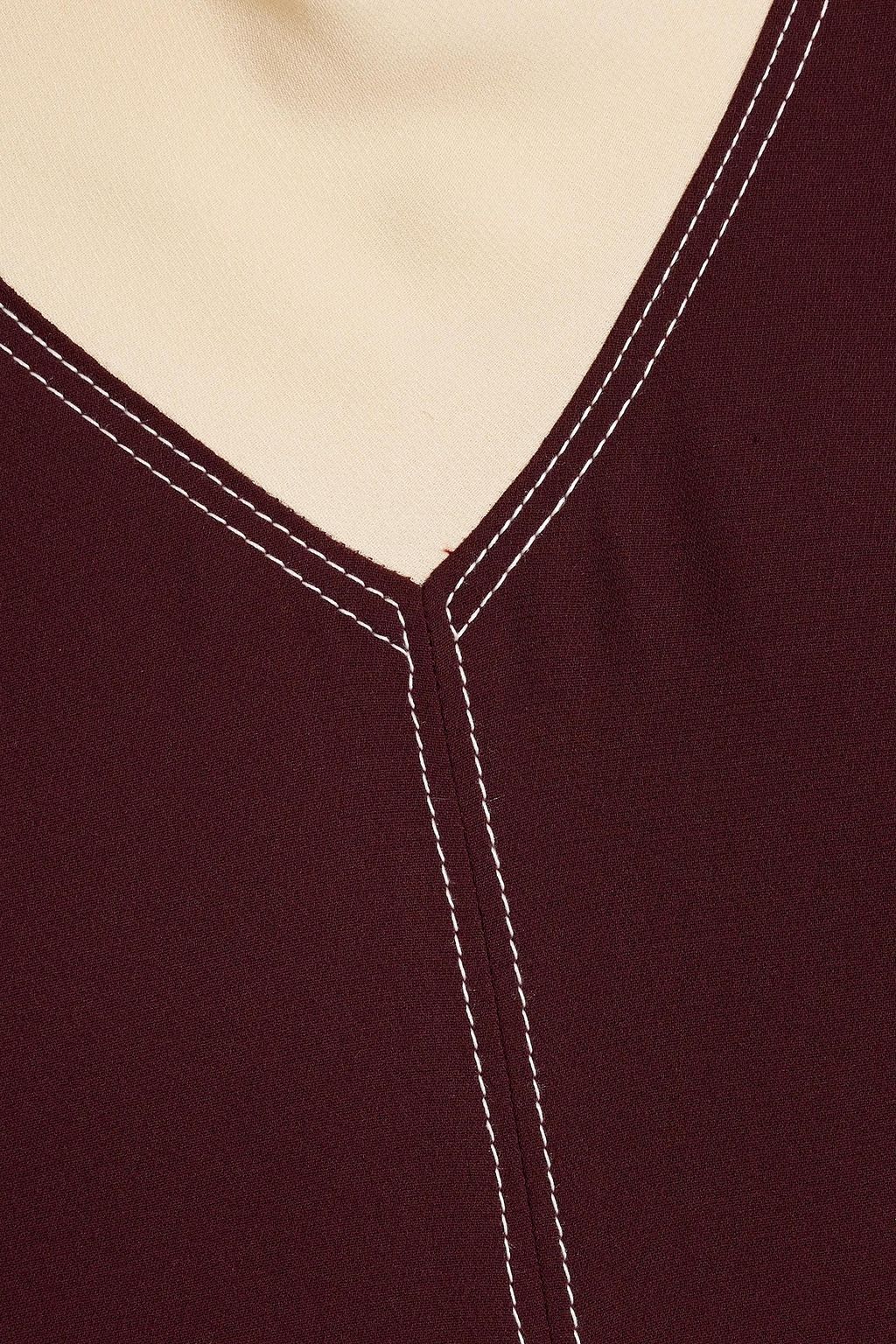VALENTINO GARAVANI Two-tone silk-crepe maxi dress