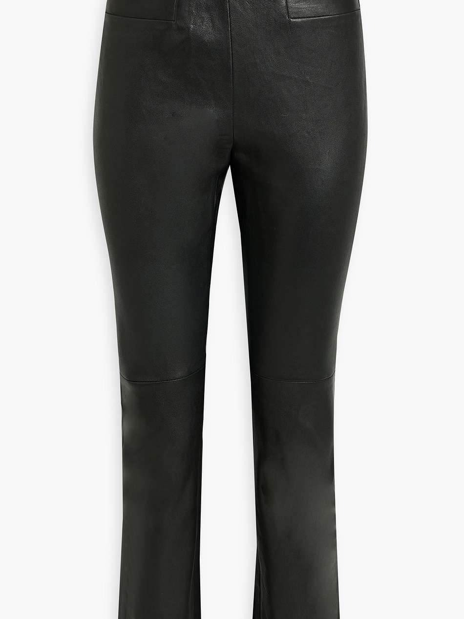 fia belted leather slim-leg pants