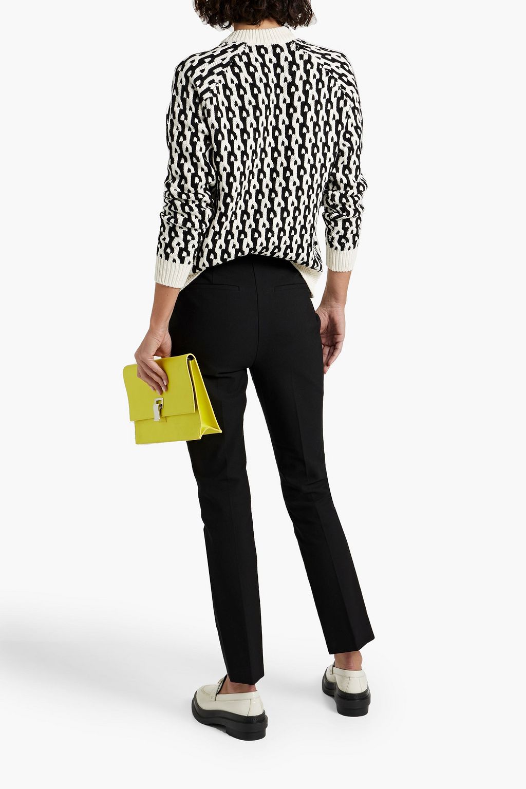 DEREK LAM 10 CROSBY 코튼 혼방 트윌 슬림 레그 팬츠
