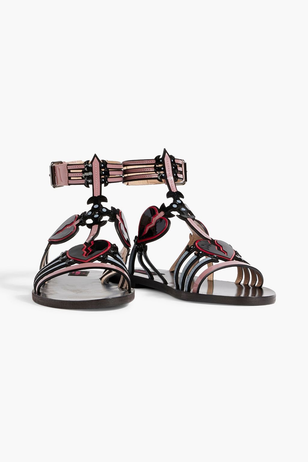 VALENTINO GARAVANI Broken Heart patent-leather sandals