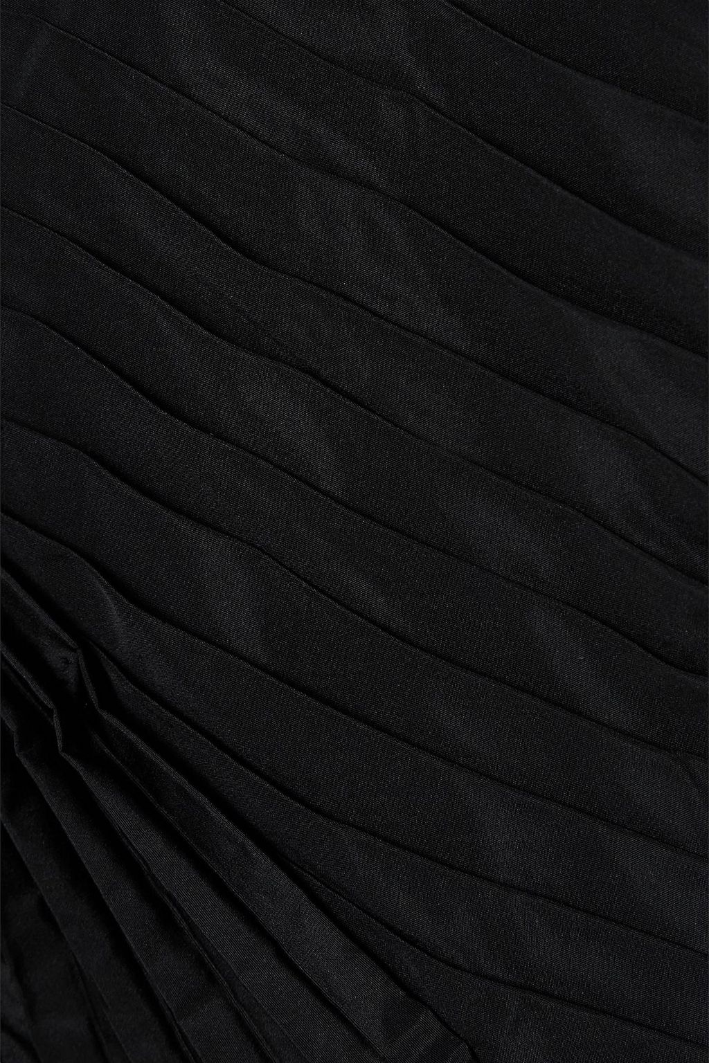 ELIE SAAB Pleated taffeta and crepe gown
