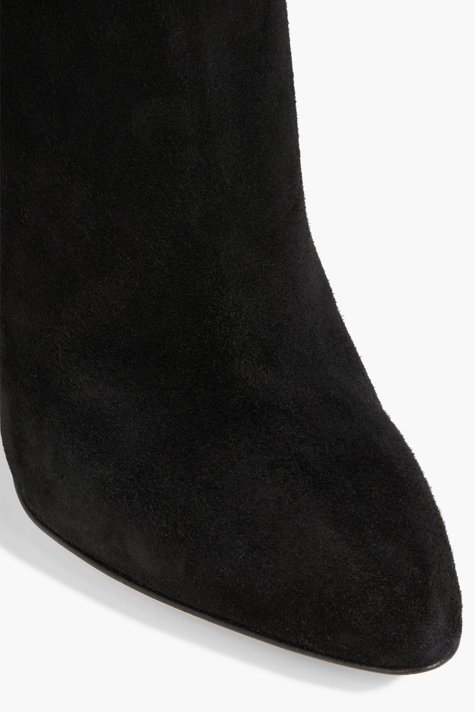 Shop Sergio Rossi Scarlett 105 Suede Over-the-knee Boots In Black