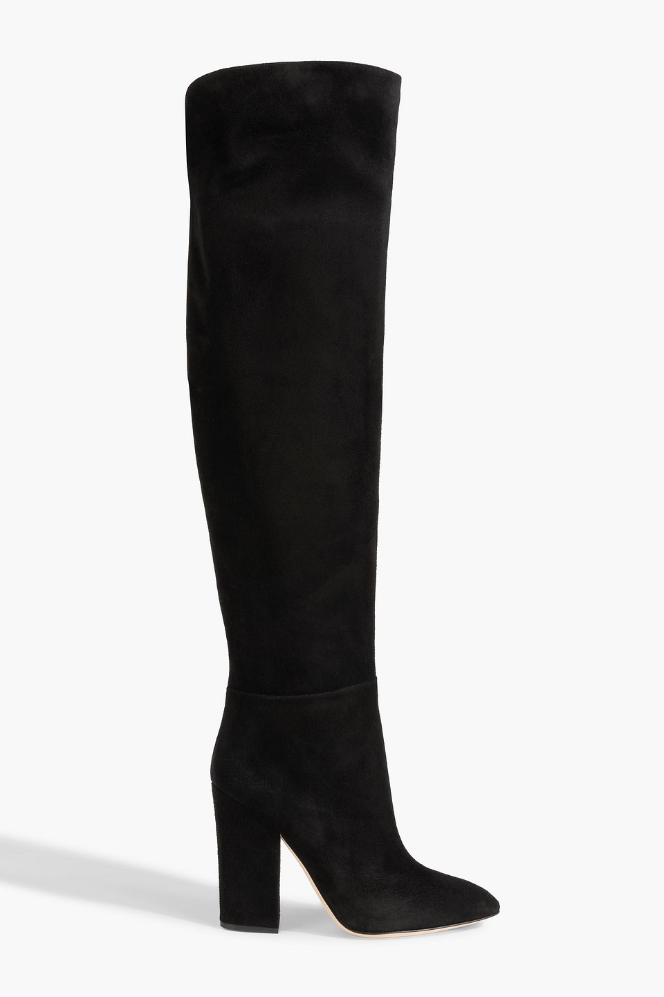 Sergio Rossi Scarlett 105 Suede Over-the-knee Boots In Black