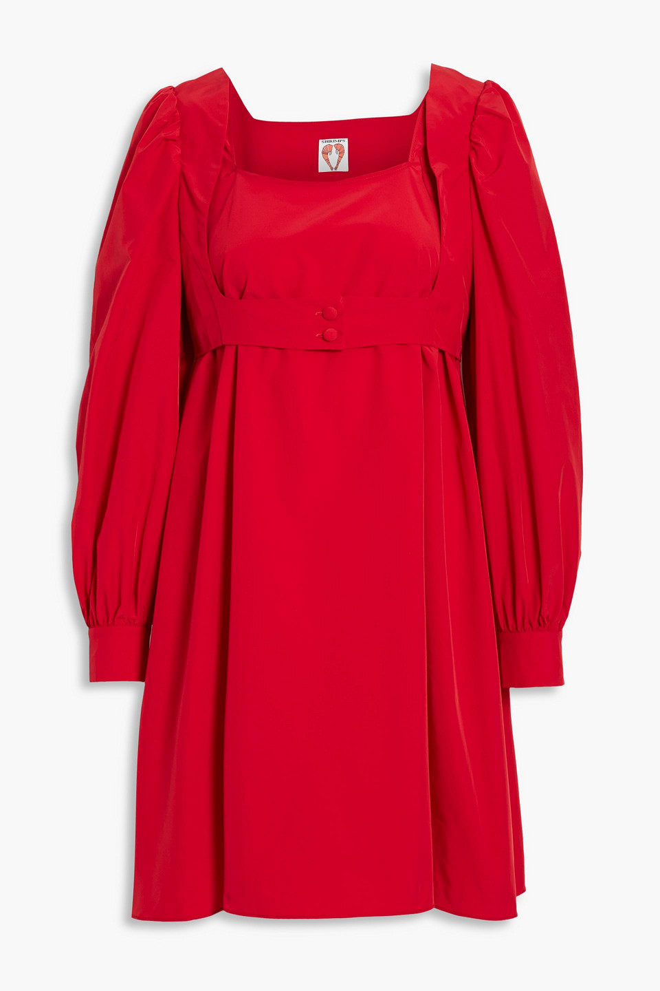 Shrimps Ruby Gathered Shell Mini Dress In Red