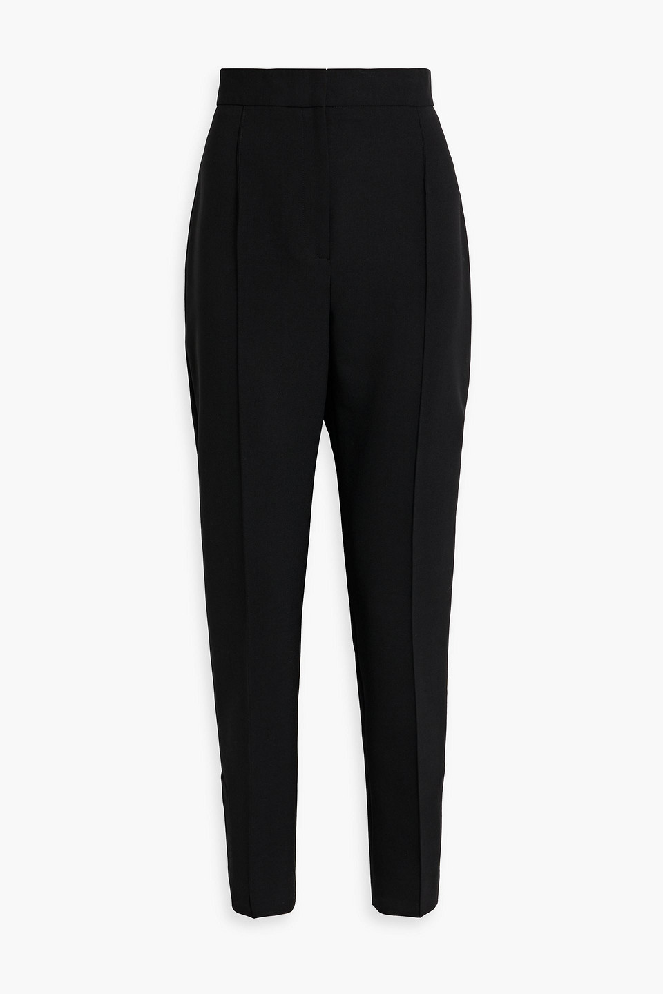 Oscar De La Renta Wool-blend Crepe Slim-leg Trousers In Black