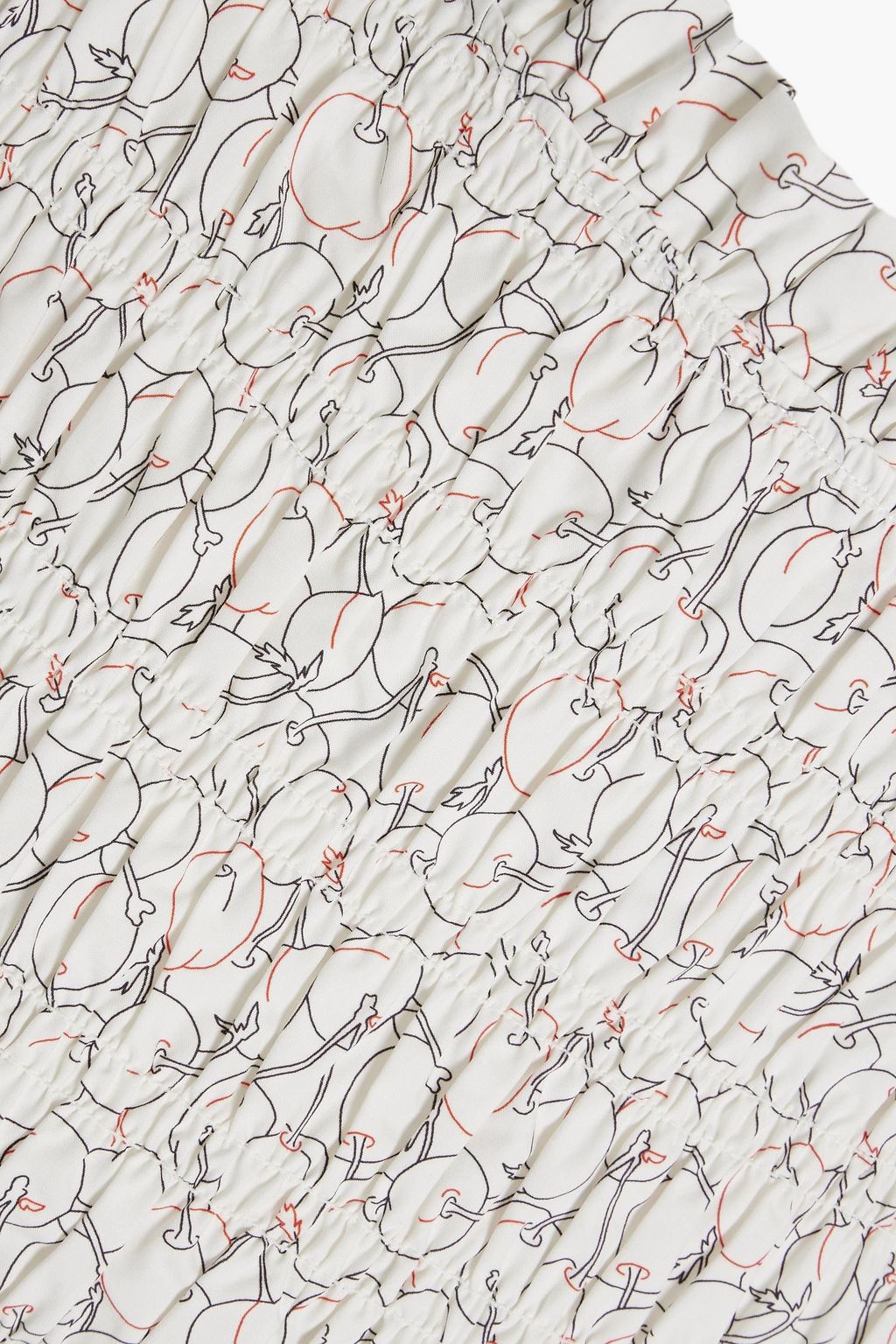 SHRIMPS Antoon shirred printed cotton-poplin top