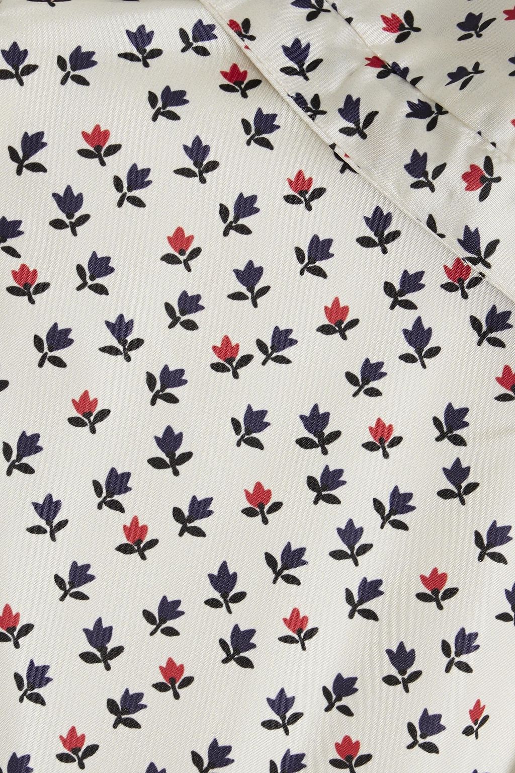 SHRIMPS Floral-print taffeta hooded dress