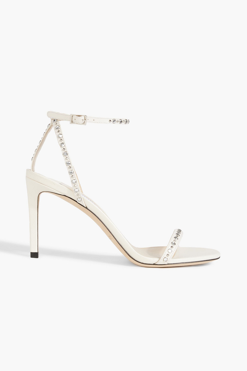 JIMMY CHOO MINNY 85 EMBELLISHED LEATHER SANDALS 3074457345636647656
