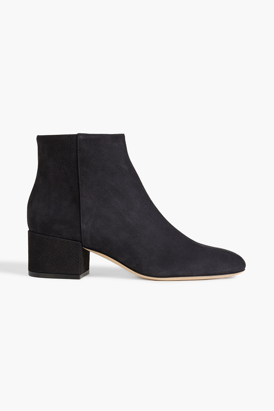 Sergio Rossi Virginia 45 Nubuck Ankle Boots In Black