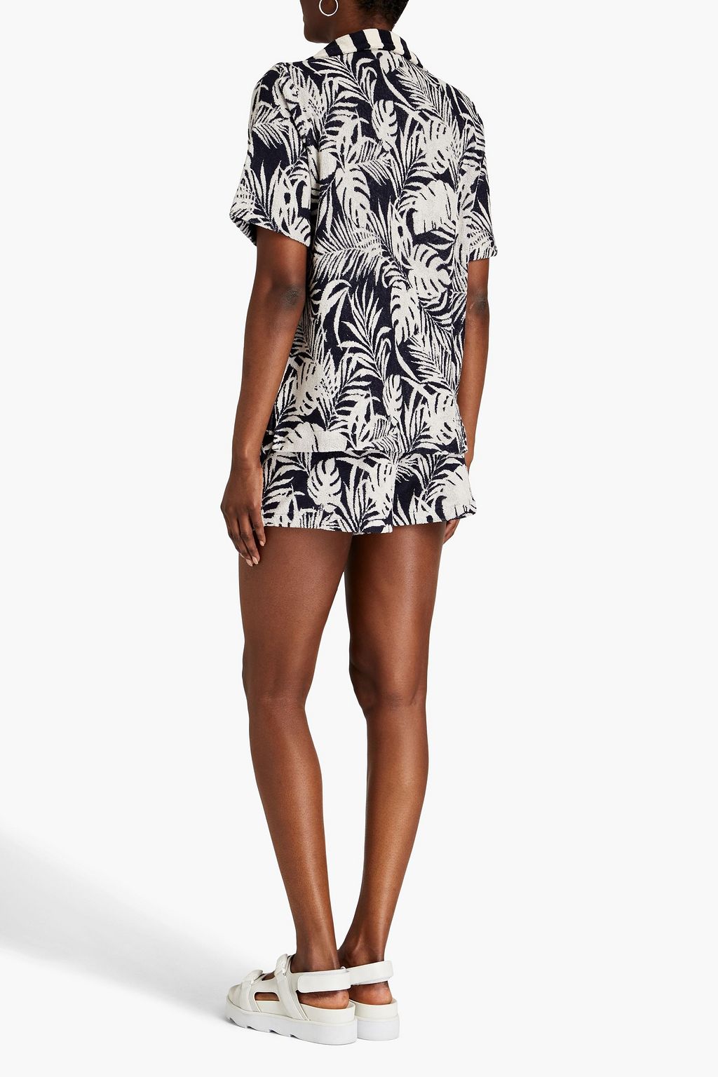 THE UPSIDE Naomi printed cotton-blend terry shorts