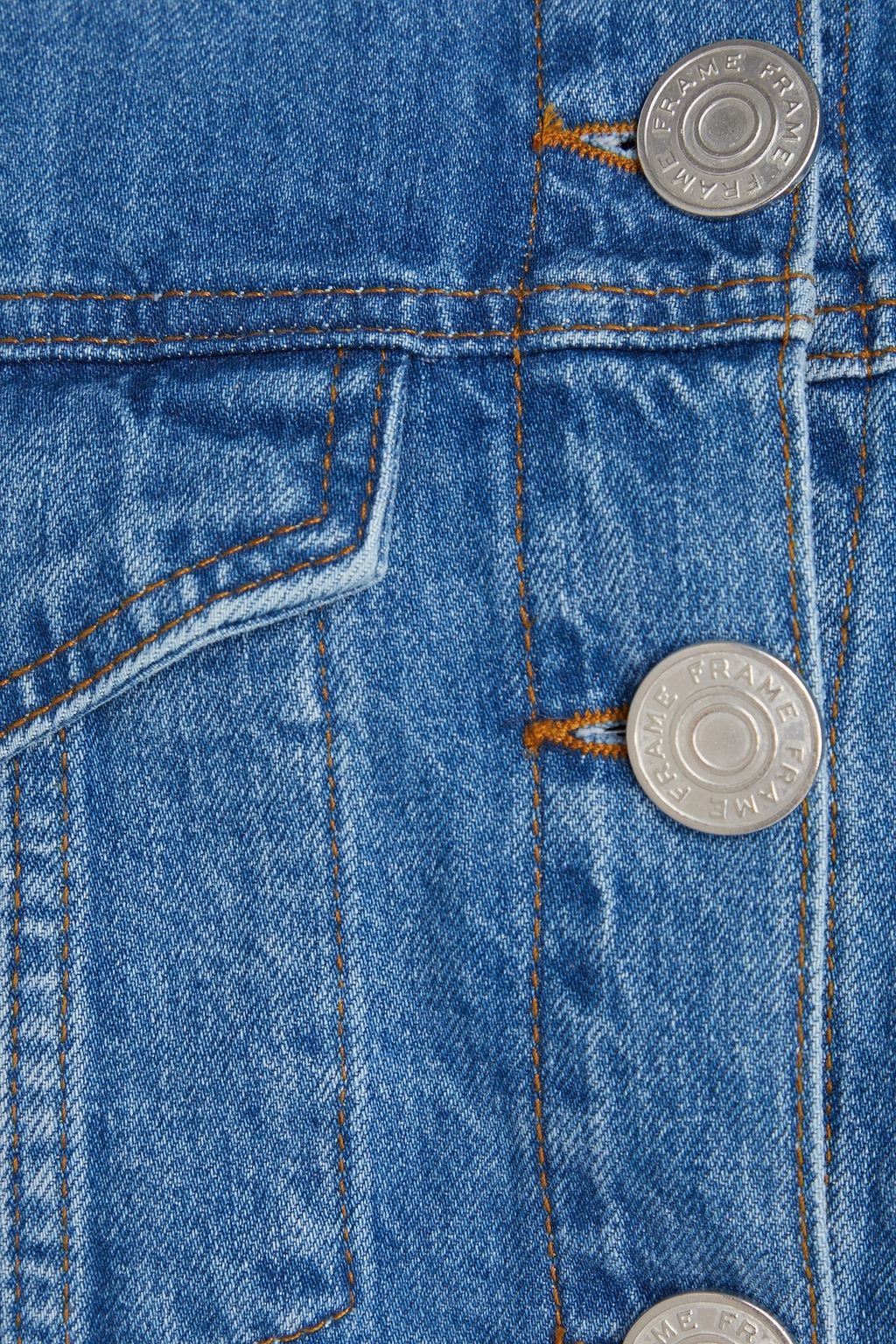 FRAME Ruched denim jacket