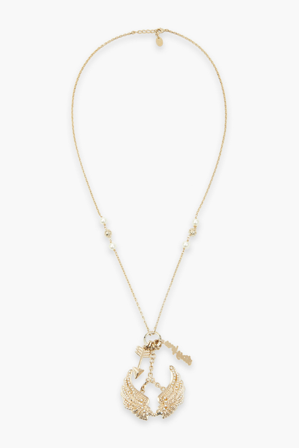 Redv Goldfarbene Kette Mit Kunstperlen