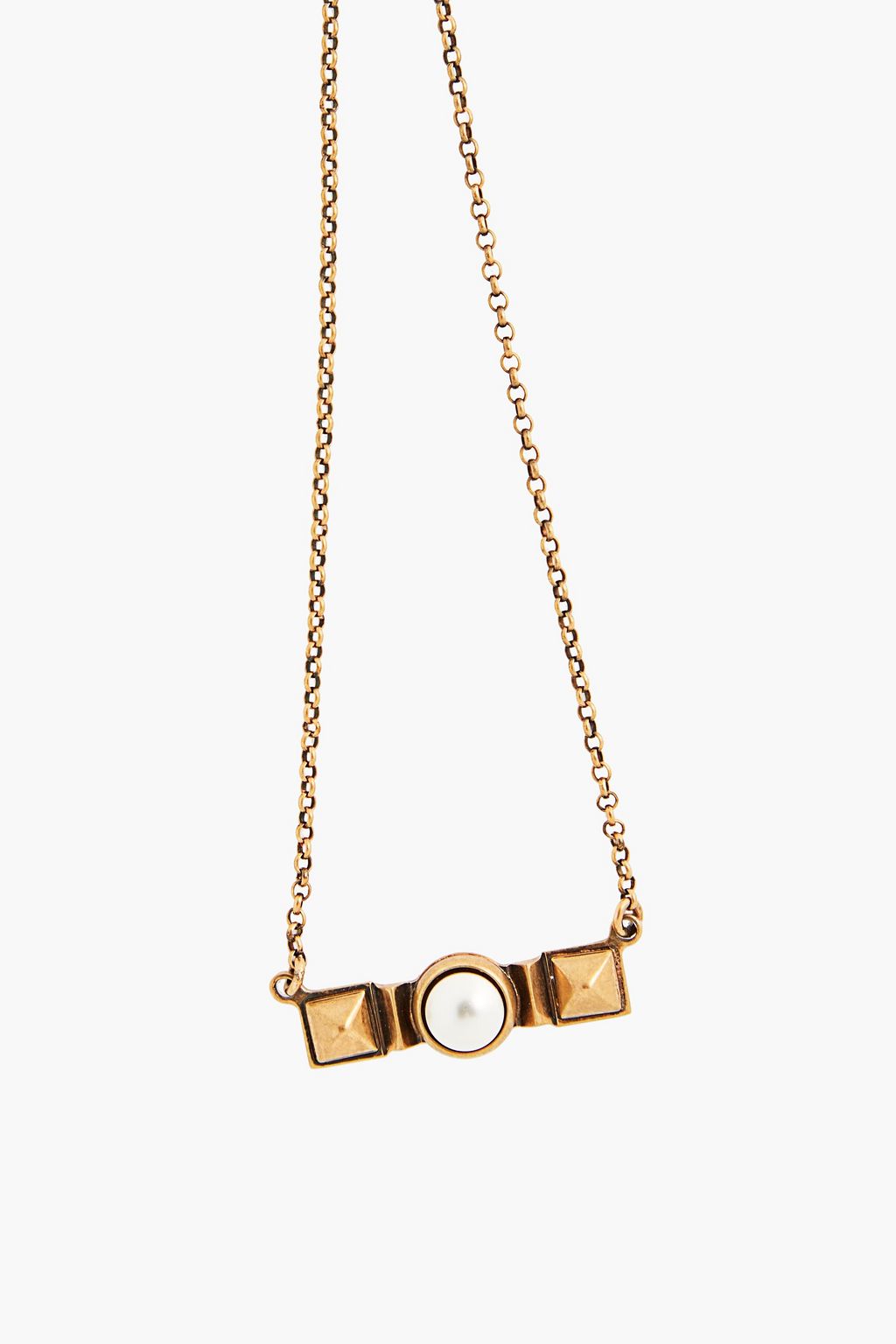 VALENTINO GARAVANI Gold-tone faux pearl necklace